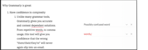 Grammarly in action